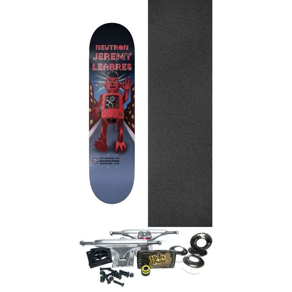 Toy Machine Skateboards Jeremy Leabres Robot Skateboard Deck - 8.38" x 31.75" - Complete Skateboard Bundle